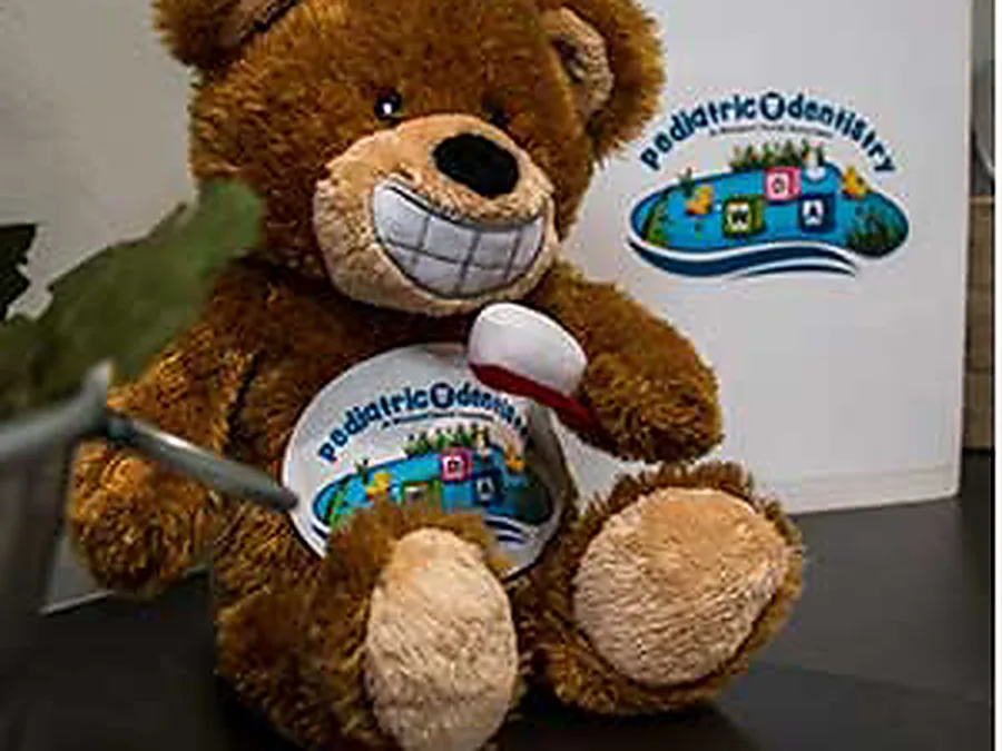A Pediatric Dentistry of Westport teddy bear in the practice.